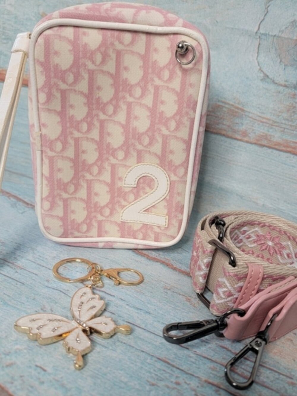 Authentic Christian Dior Trotter pink pouch